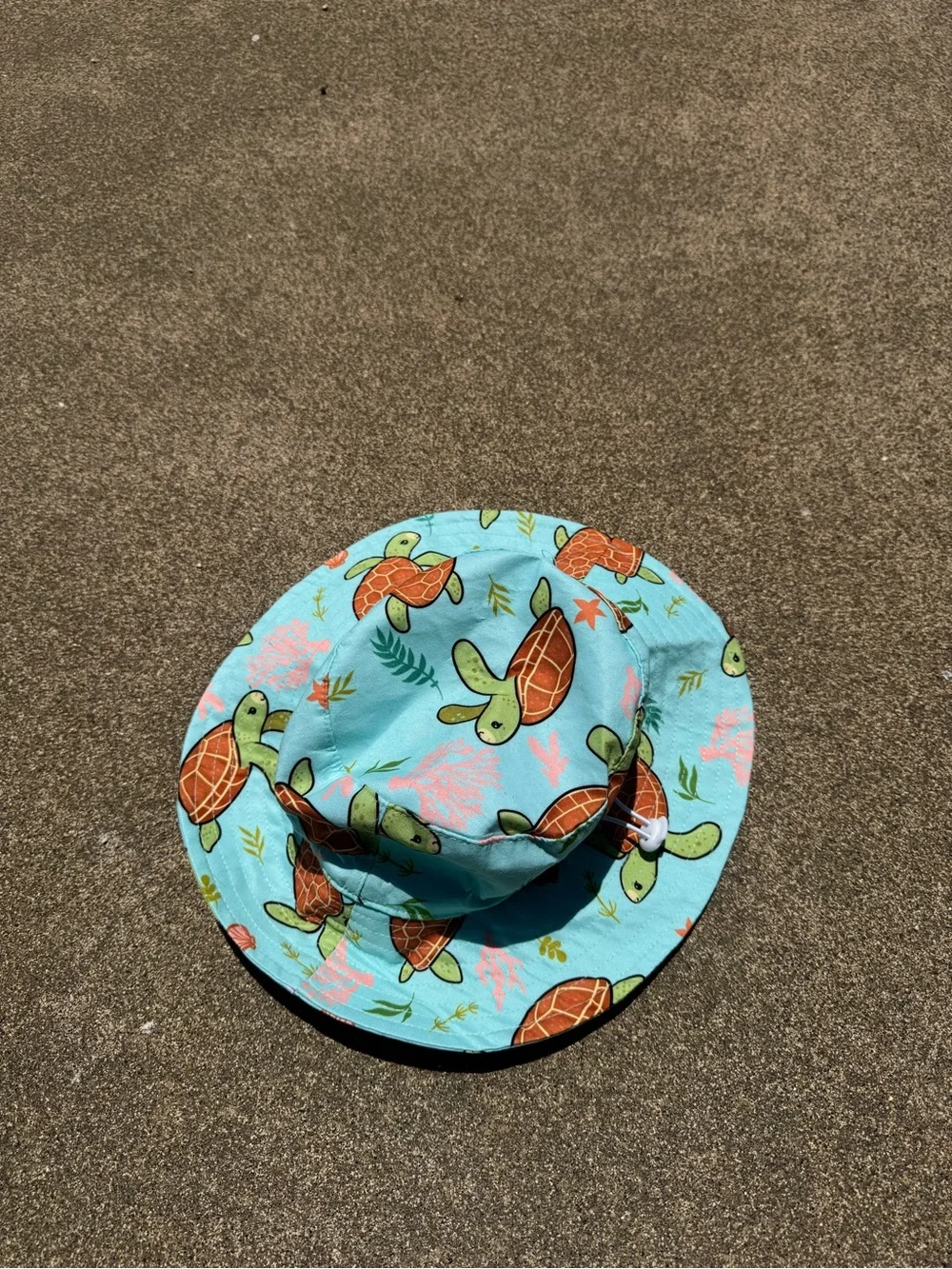 Nougmok, Aqua, Turtle Print, Sun Bucket Hat, Size 18-24 Months